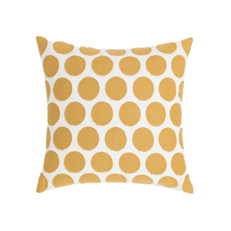 Decorbites™ Daisy Gelb Blumen Geometrisches Kissenbezug - Weiches Gemütliches Stickerei für das Wohnzimmer