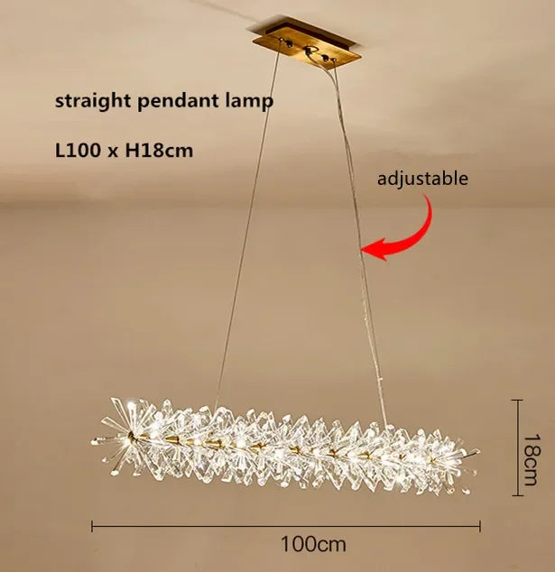 Decorbites™ Kristallblumen-Kronleuchter: Moderne nordische Luxus-LED-Deckenleuchte für das Wohnzimmer
