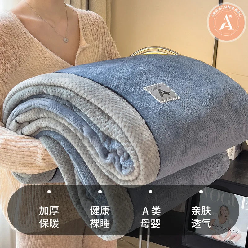 Decorbites™ Kuschelweiches Baumwoll-Samt-Plüschdecke: Luxuriös weich und warm leichte Decke