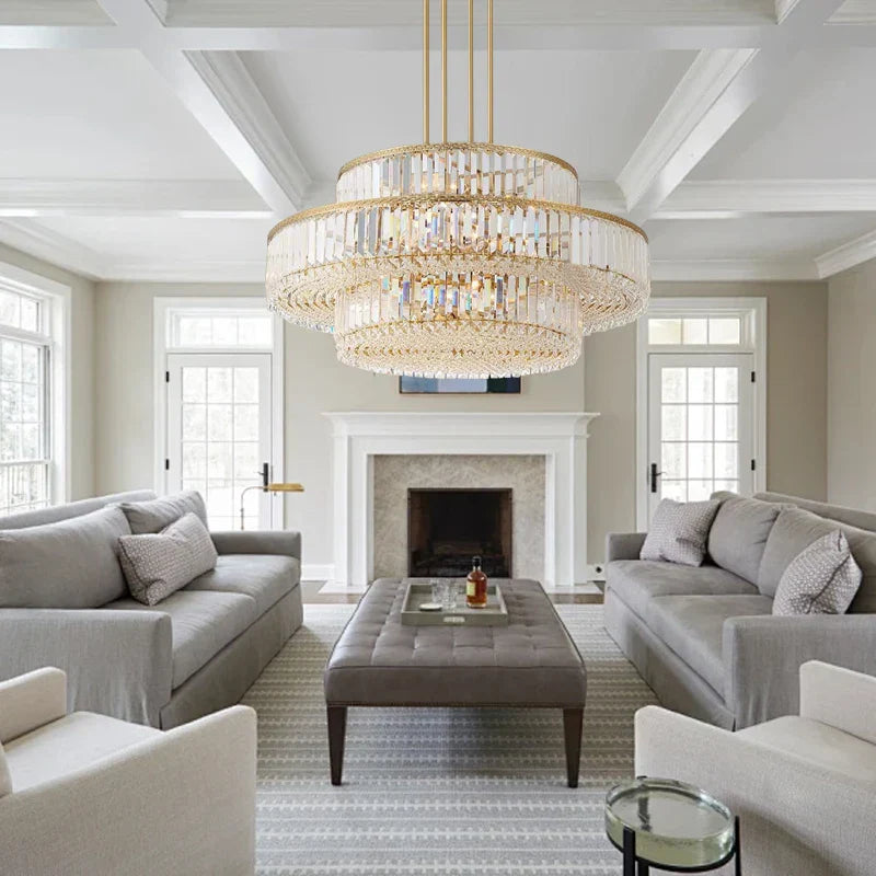 DecorBites™ Crystal Round Pendant Lights: Luxury Nordic Living Room Decoration