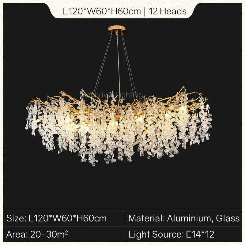 Decorbites™ Goldener Baumzweig-Kronleuchter: Elegante europäische Stil Pendelleuchte für die Einrichtung zu Hause