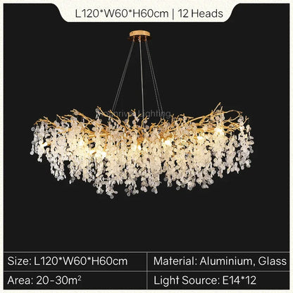 Decorbites™ Goldener Baumzweig-Kronleuchter: Elegante europäische Stil Pendelleuchte für die Einrichtung zu Hause