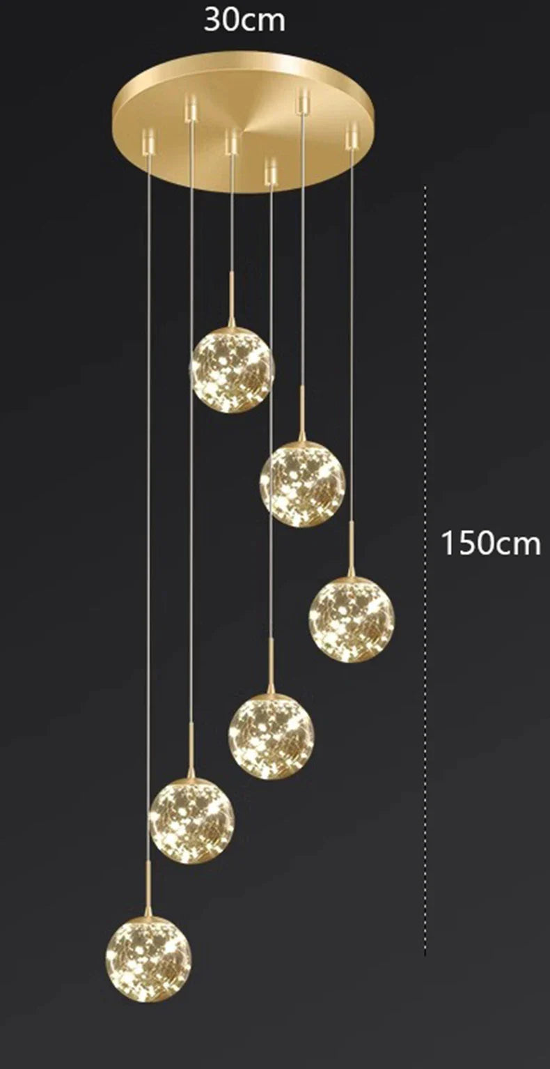Brushed Brass LED Chandelier