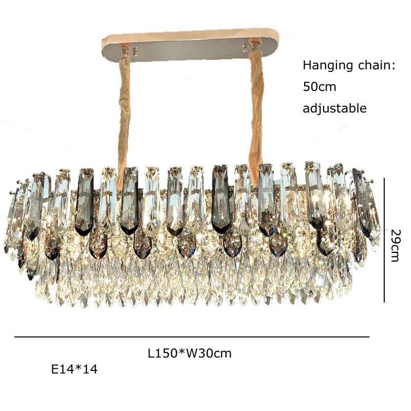 DecorBites™ Crystal Modern Pendant Light: Luxury Indoor Fixture for Home Decor