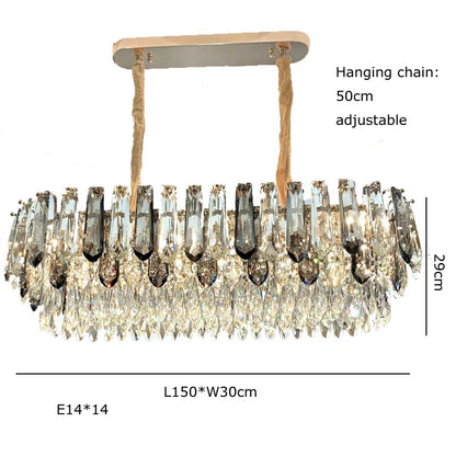 DecorBites™ Crystal Modern Pendant Light: Luxury Indoor Fixture for Home Decor