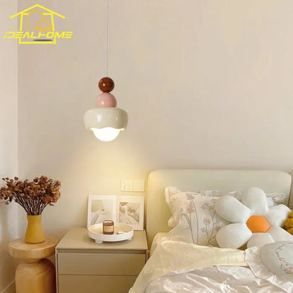 Decorbites™ Sahne-Wind-Harz/Glas-Hängeleuchten: Moderne LED E27 Hängelampe für Schlafzimmer, Bar, Kinderzimmer