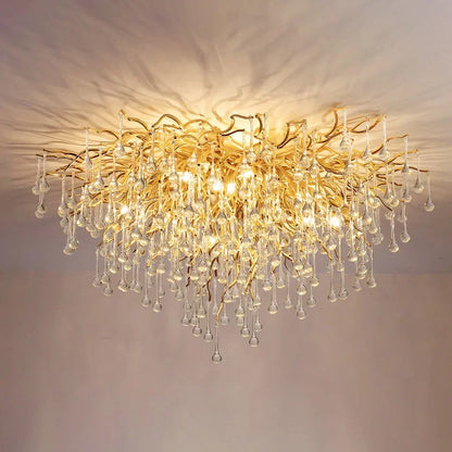 Decorbites™ Goldener Kronleuchter Moderne Luxus-LED-Glanz-Deckenleuchte