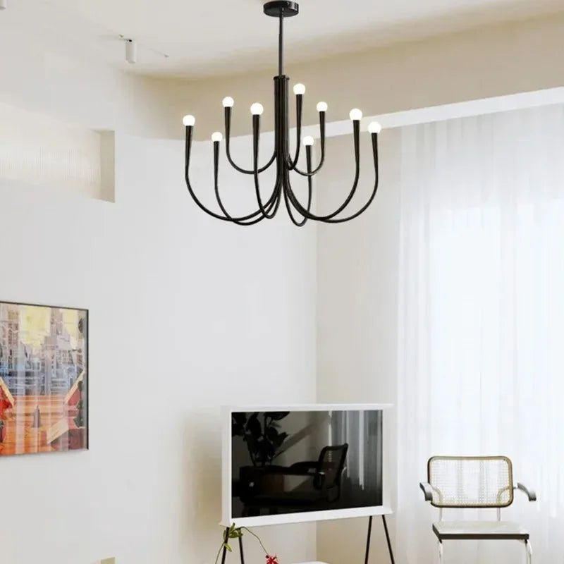 Decorbites™ Französischer Stil Schwarzes Anhängerleuchte Luxuriöse LED-Kronleuchter Raumdekoration