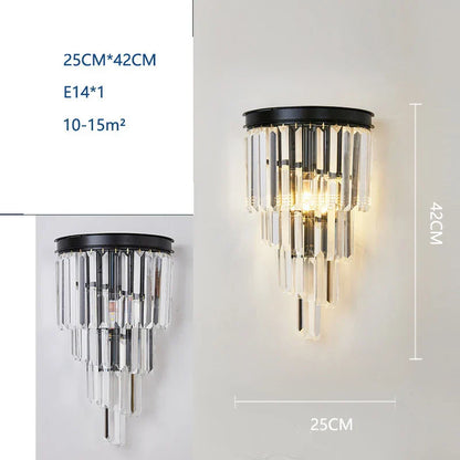 DecorBites™ Crystal Wall Lamp: Modern Light Luxury for Living Room, Bedroom, and Corridor
