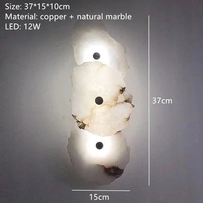 DecorBites™ Brass Marble Wall Lamp: Luxury Sconce for Bedroom Living Dining Room Decor