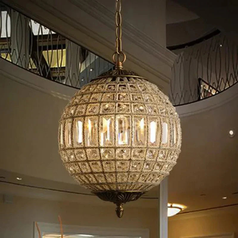 Mid Century Crystal Chandelier