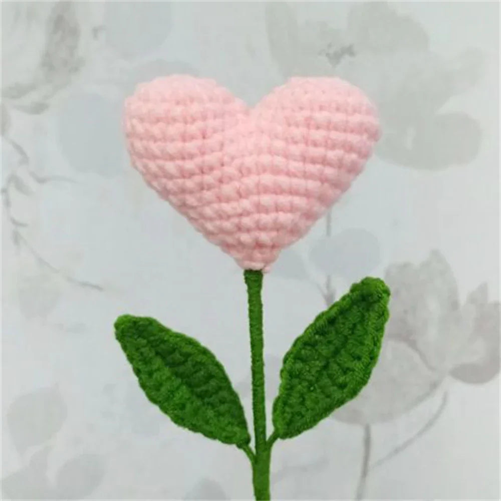 Decorbites™ Gestricktes Sonnenblumen- & Hasen-Bouquet: Handgefertigte Häkel-DIY-Heimdekoration & Geschenk