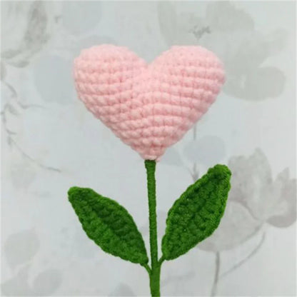 Decorbites™ Gestricktes Sonnenblumen- & Hasen-Bouquet: Handgefertigte Häkel-DIY-Heimdekoration & Geschenk