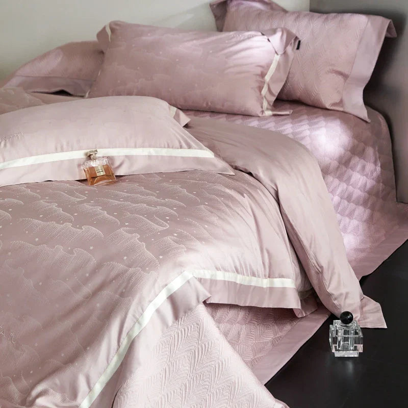 Embroidered Cotton Bedding Set 1000TC Full Size