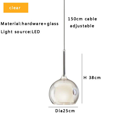 Decorbites™ Glas-Kugelleuchter: Italienische Designer-Hängeleuchte für Esszimmer, Kücheninsel