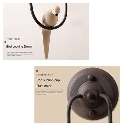 DecorBites™ Bird Decor Antique Wall Lamp for Bedroom Living Room Kitchen