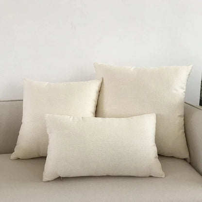 Decorbites™ Elfenbein-Sofakissenbezug 30x50cm 40x40cm 45x45cm 50x50cm 60x60cm Uni-Farbe