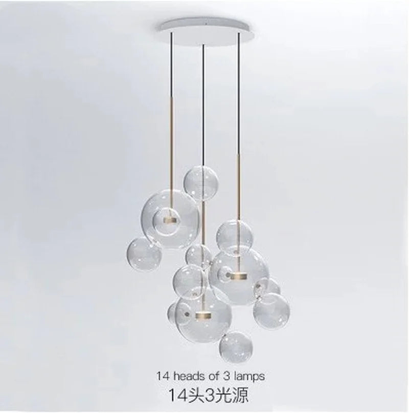 Decorbites™ Glasleuchter: Nordisch-italienische LED-Hängeleuchte für Wohn- und Esszimmer