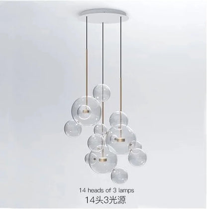Decorbites™ Glasleuchter: Nordisch-italienische LED-Hängeleuchte für Wohn- und Esszimmer