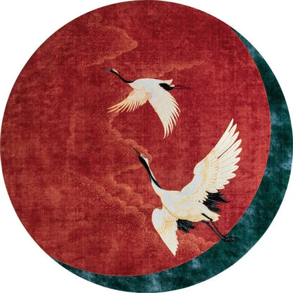 Decorbites™ Japanische Kraniche Weiches Plüschteppich - Luxuriöse Heimdekoration
