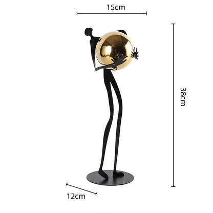 Decorbites™ Goldfigur-Skulptur Metallornament Heimdekoration Figur