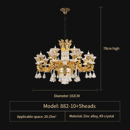 Decorbites™ Jade-Kristall-Kronleuchter – Elegante europäische Stil Wohnzimmerbeleuchtung