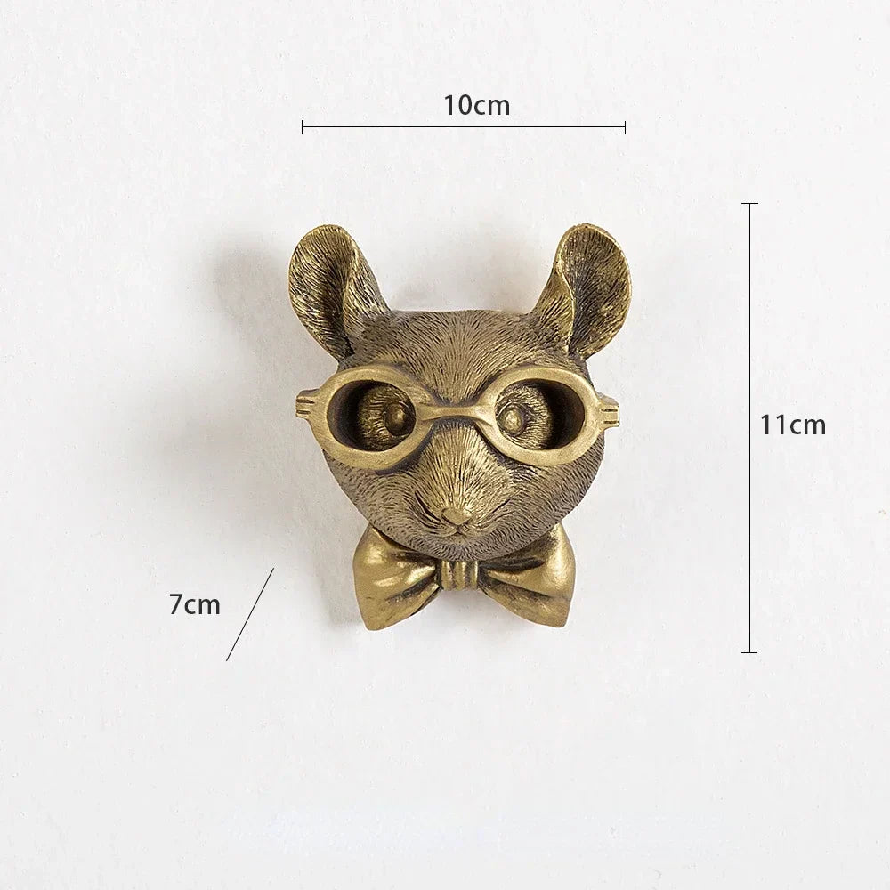 Decorbites™ Golden Deer Head Wall Hook: Antikes Bronzefarbenes Harz-Tieranhänger für Stilvolle Wanddekoration
