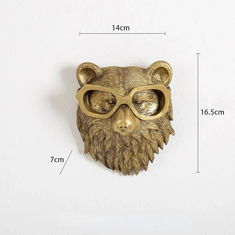 Decorbites™ Golden Deer Head Wall Hook: Antikes Bronzefarbenes Harz-Tieranhänger für Stilvolle Wanddekoration