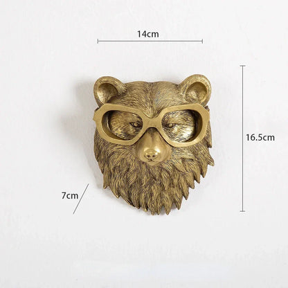 Decorbites™ Golden Deer Head Wall Hook: Antikes Bronzefarbenes Harz-Tieranhänger für Stilvolle Wanddekoration