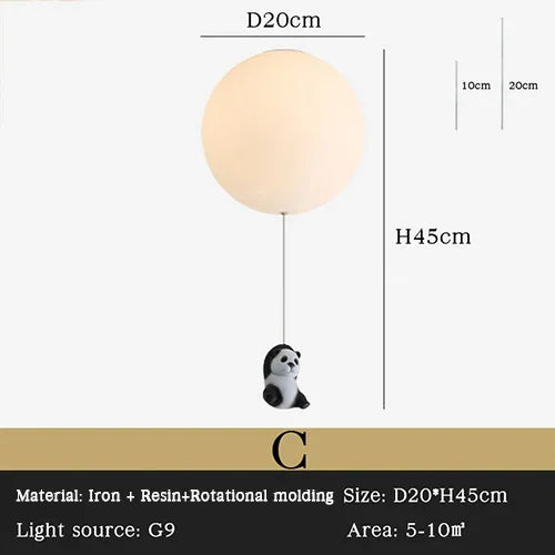 Decorbites™ Kinder Bären LED Deckenleuchter, süße Schlafzimmer-Hängeleuchte für Jungen und Mädchen