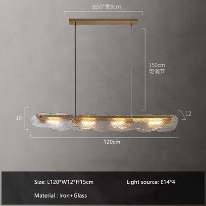 Decorbites™ Kunstglas-Esszimmertisch-Leuchter: Moderne Luxus-LED-Hängeleuchten