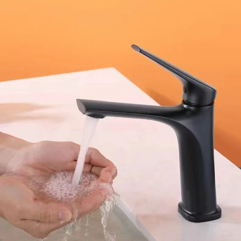 Chrome Black Sink Faucet