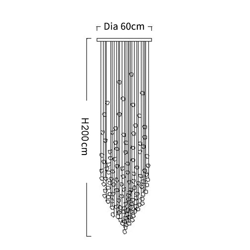 DecorBites™ Crystal Chandelier: Modern Staircase & Lobby LED Lighting for Luxury Décor