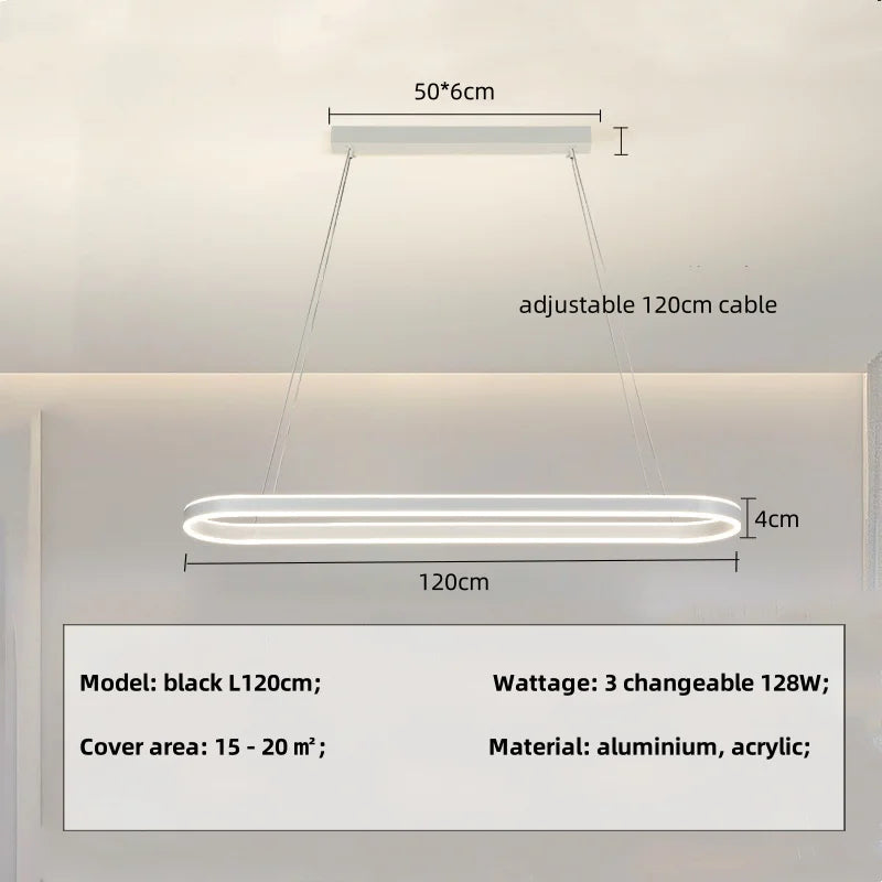 Decorbites™ Kreis-Hängeleuchter mit Dimmbarem LED-Licht für das Moderne Wohnzimmer