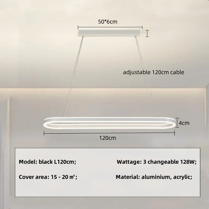 Decorbites™ Kreis-Hängeleuchter mit Dimmbarem LED-Licht für das Moderne Wohnzimmer