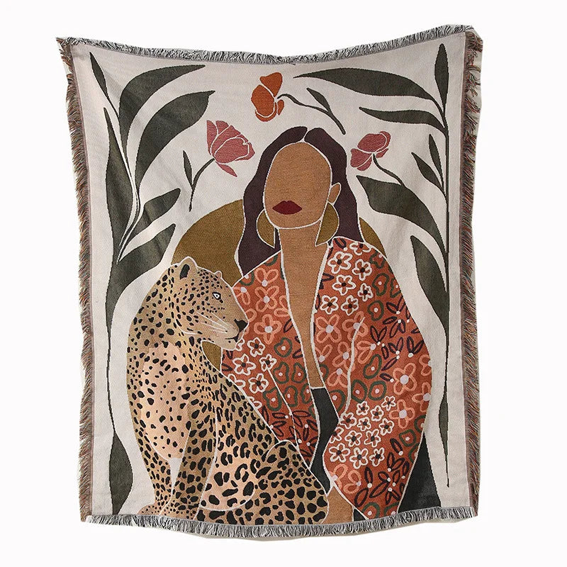 Decorbites™ Leopard-Muster-Wurfbettdecke