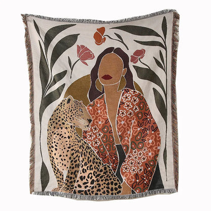 Decorbites™ Leopard-Muster-Wurfbettdecke