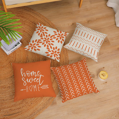 DecorBites™ Geometric Yellow Linen Pillow Cover for Modern Décor 45x45cm