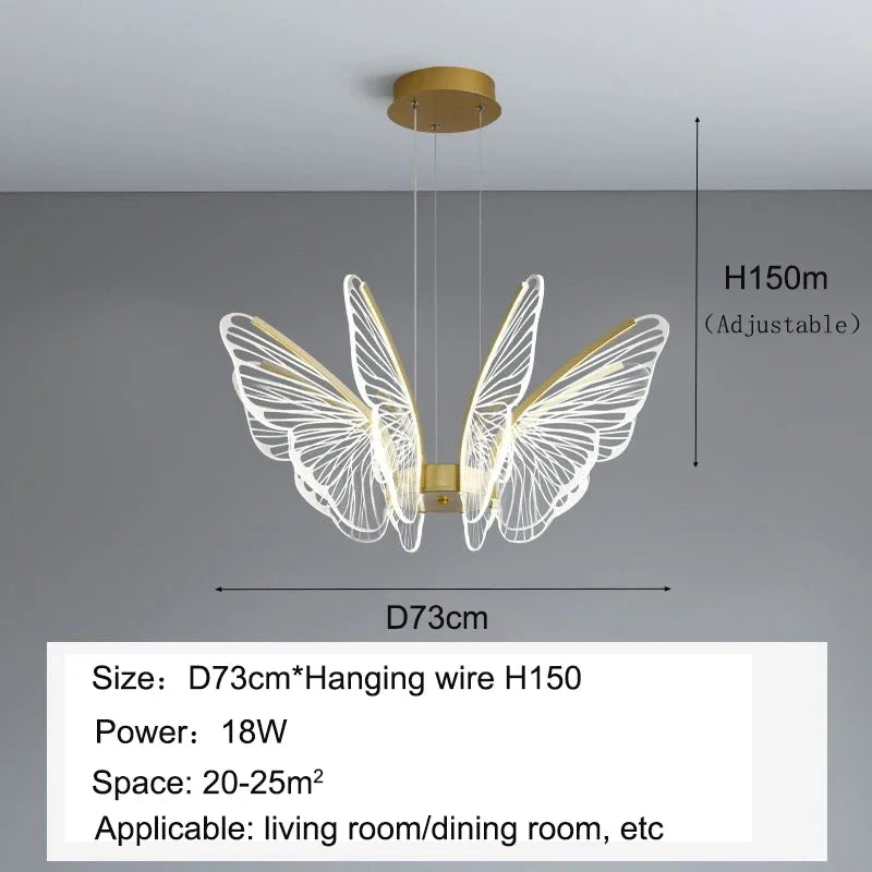 Decorbites™ LED-Schmetterlings-Deckenleuchter – Luxuriöse Hängeleuchte für Schlafzimmer, Wohnzimmer und Esszimmer