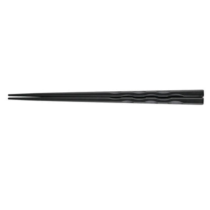 Decorbites™ Japanischer Stil Schwarze Legierungs-Essstäbchen - 10 Paare | Rutschfest, Feuchtigkeitsbeständig, Hitzebeständiges Tafelgeschirr