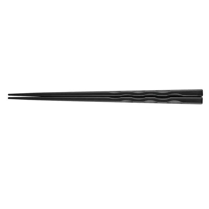 Decorbites™ Japanischer Stil Schwarze Legierungs-Essstäbchen - 10 Paare | Rutschfest, Feuchtigkeitsbeständig, Hitzebeständiges Tafelgeschirr