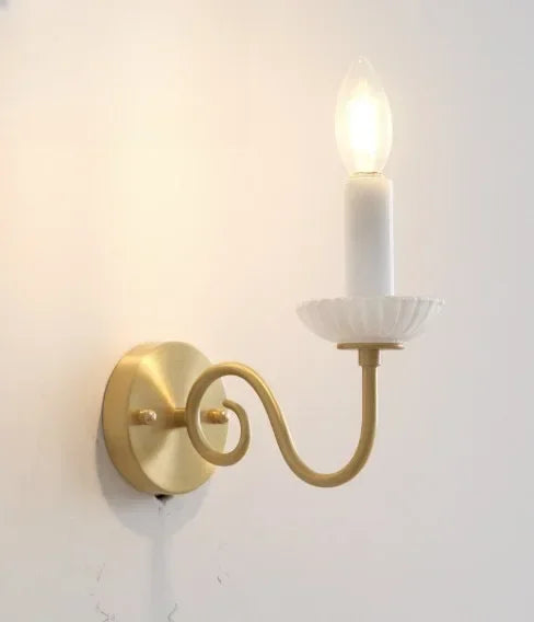 Decorbites™ Sahneweiße LED-Kronleuchter, Retro-Kupfer-Hängeleuchte für die Einrichtung des Hauses