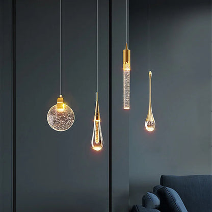 DecorBites™ Crystal Bubble Pendant Chandelier for Dining Room Bedroom Restaurant Bar
