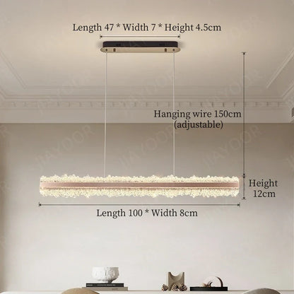 Nordic Linear Brushed Stainless Steel Pendant Light