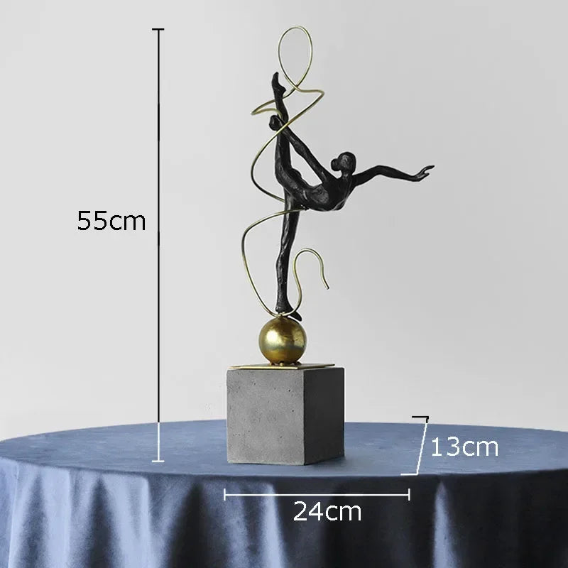 Decorbites™ Gymnastik-Figuren-Statue Harz-Skulptur Raumdekoration Abstrakte Athleten-Ästhetik