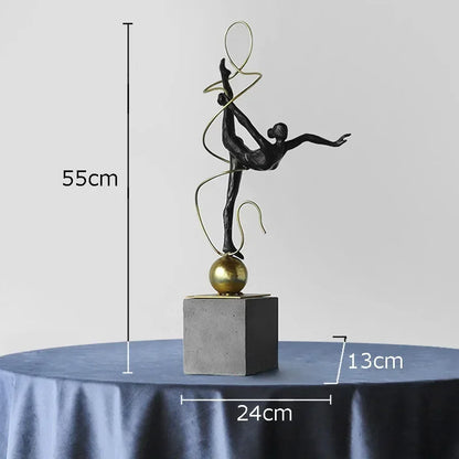 Decorbites™ Gymnastik-Figuren-Statue Harz-Skulptur Raumdekoration Abstrakte Athleten-Ästhetik