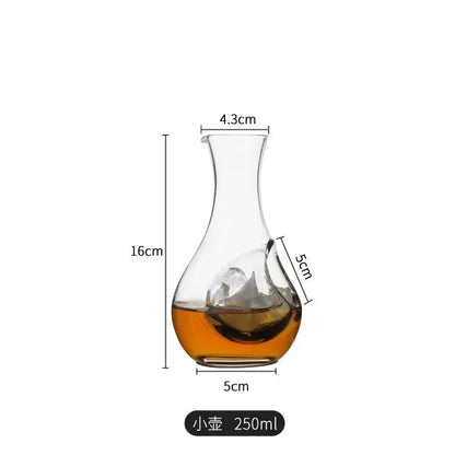 DecorBites™ Crystal Glass Wine Decanter & Sake Glass Set- Hamster Nest Design