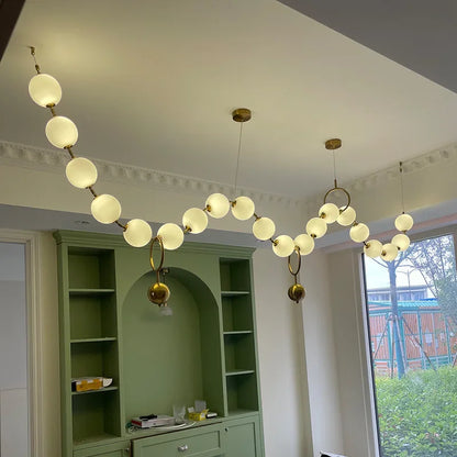 DecorBites™ Glass Ball Pendant Chandelier: Nordic Luxury Ceiling Light