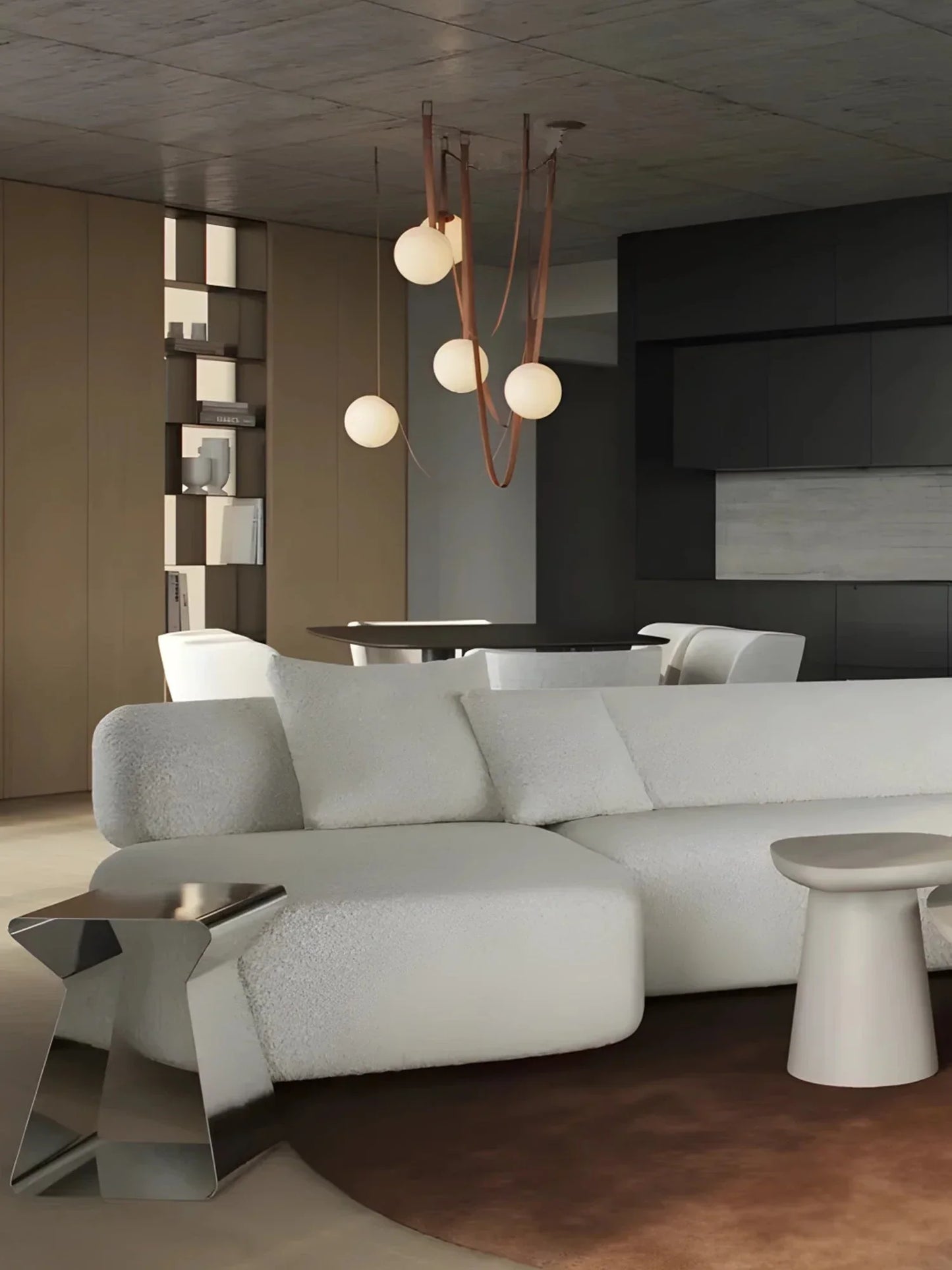 Decorbites™ Lederglasball-Hängeleuchte für das Wohnzimmer, verstellbarer Gürtel DIY-Armatur