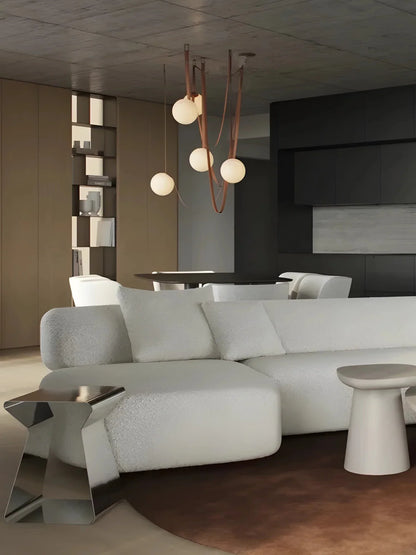Decorbites™ Lederglasball-Hängeleuchte für das Wohnzimmer, verstellbarer Gürtel DIY-Armatur